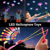 Рогатка із світлодіодними стрілами, 4шт (Led Helicopters Toys).