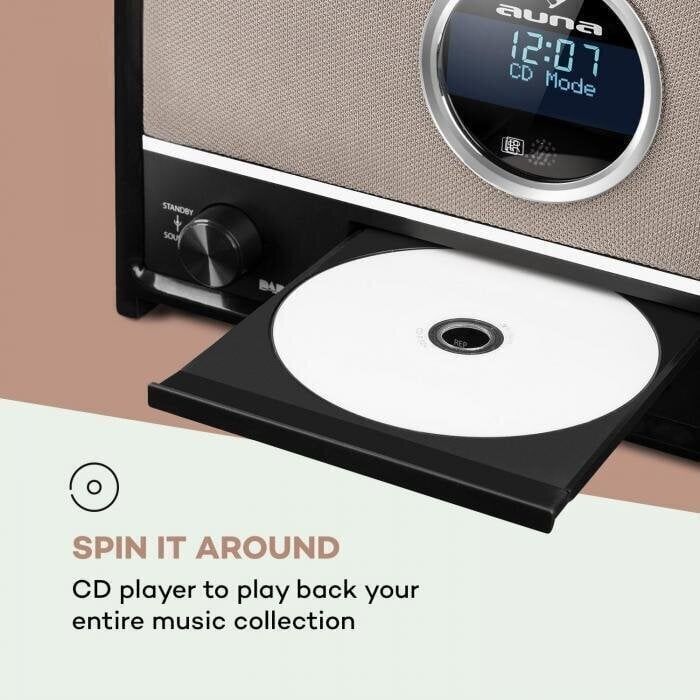 Wieża Retro Auna Columbia Cyfrowe Radio DAB Analogowe CD Bluetooth AUX