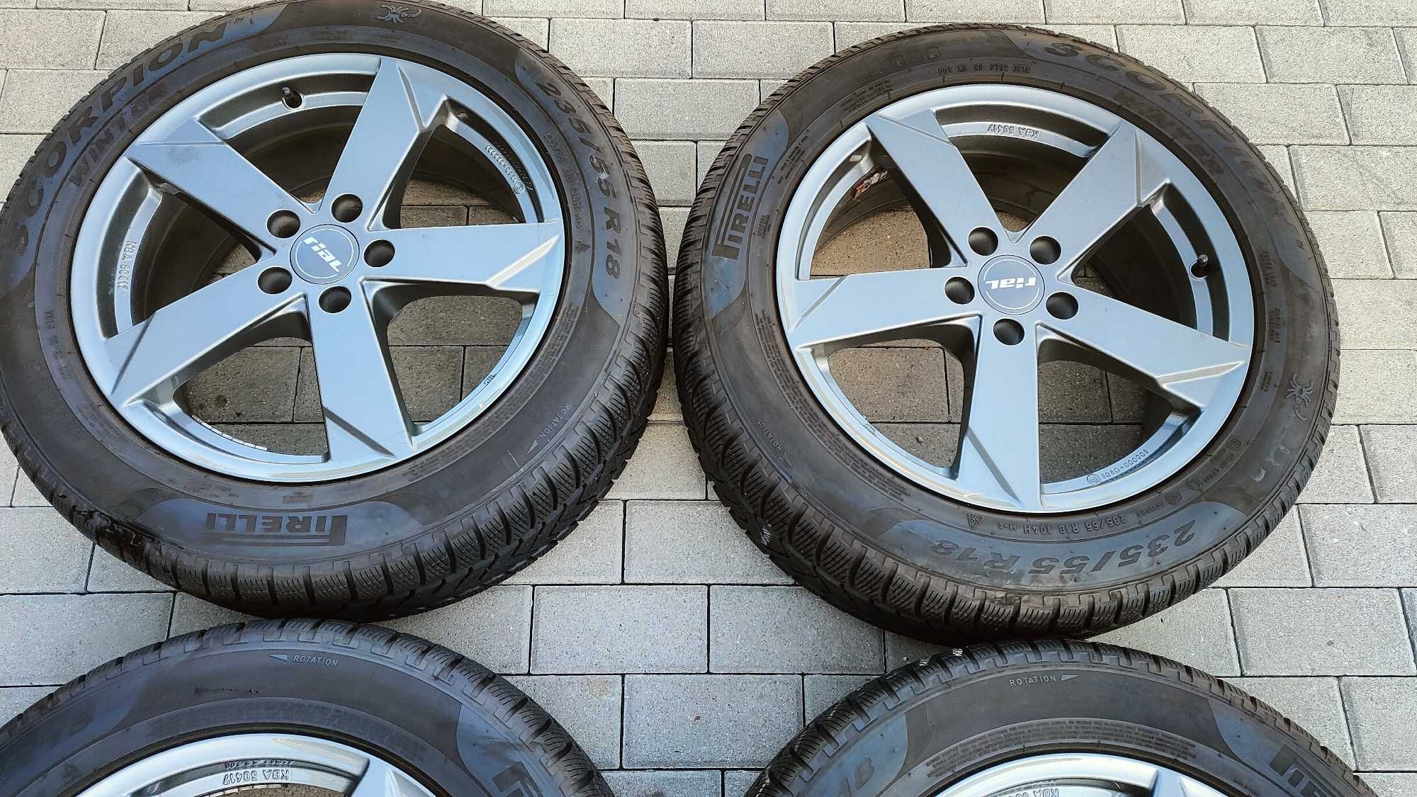 Koła Zimowe Audi Q3 Q5 VW Tiguan 235/55/18 Pirelli Scoepion 4x4