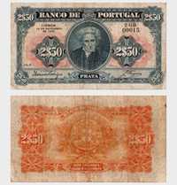 Nota 2$50 Escudos 1925 - Número de Série Baixo 00015