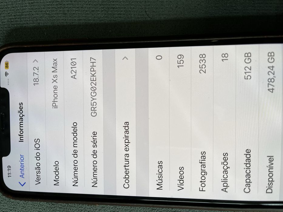 IPhone XS Max 512GB com capas Apple