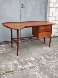 Duńskie biurko tekowe bumerang lata 60/70te vintage design retro