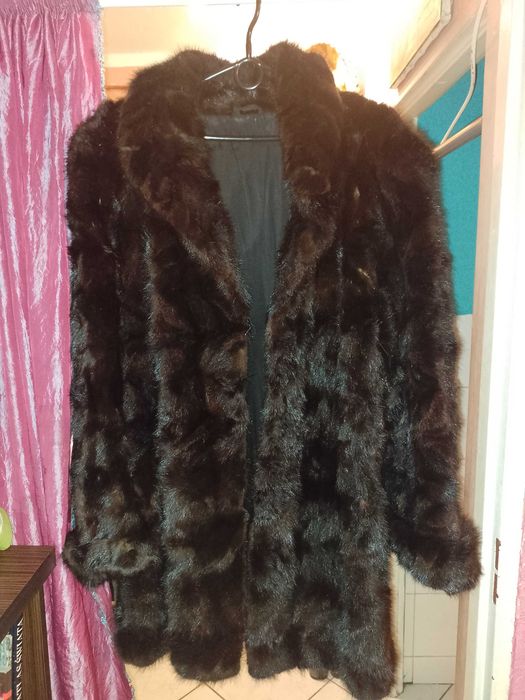 Futro z norek czarne XL/XXL