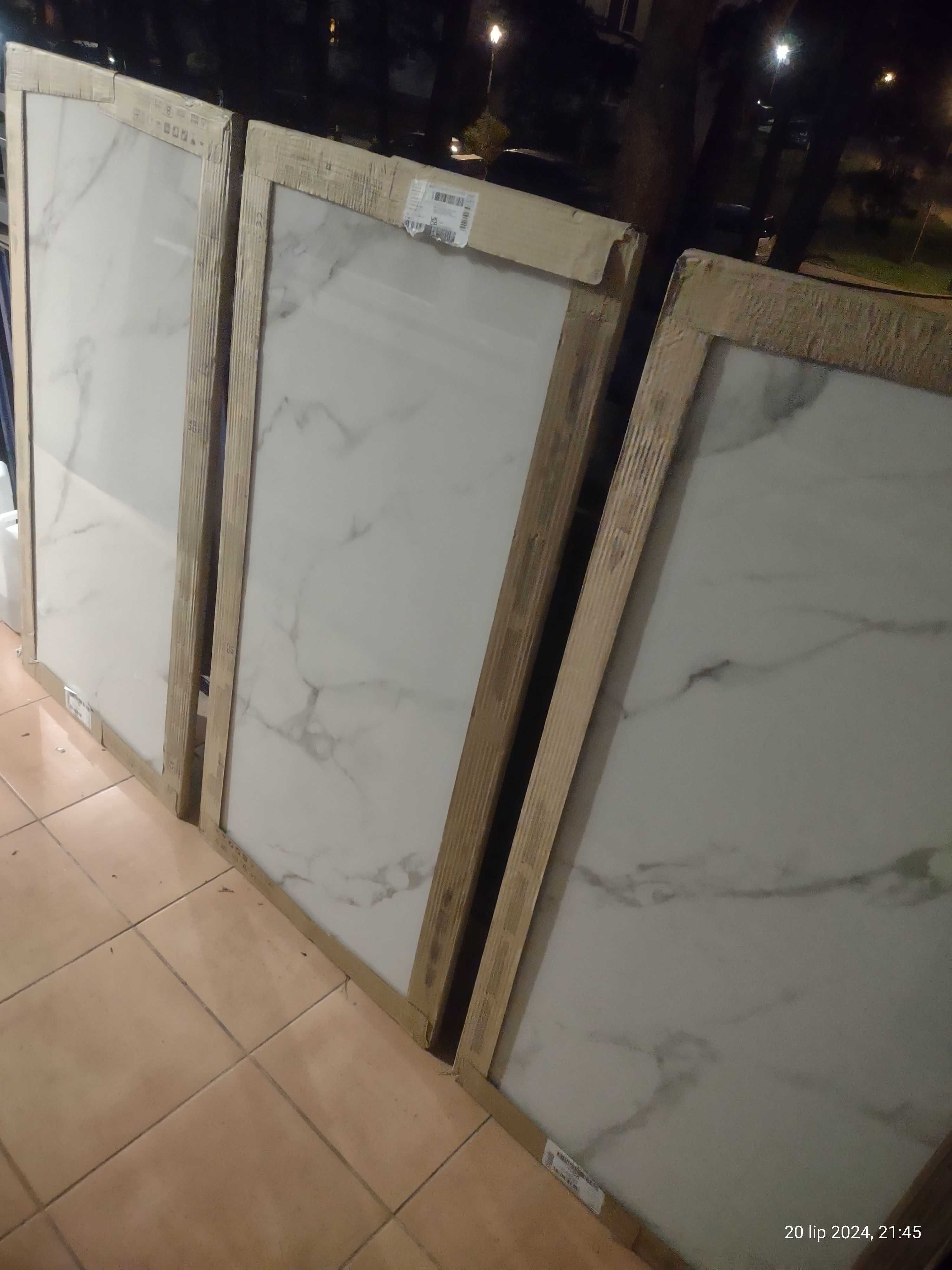 Gres szkliwiony Calacatta Marble White Polished 59,8X119,8 Opoczno