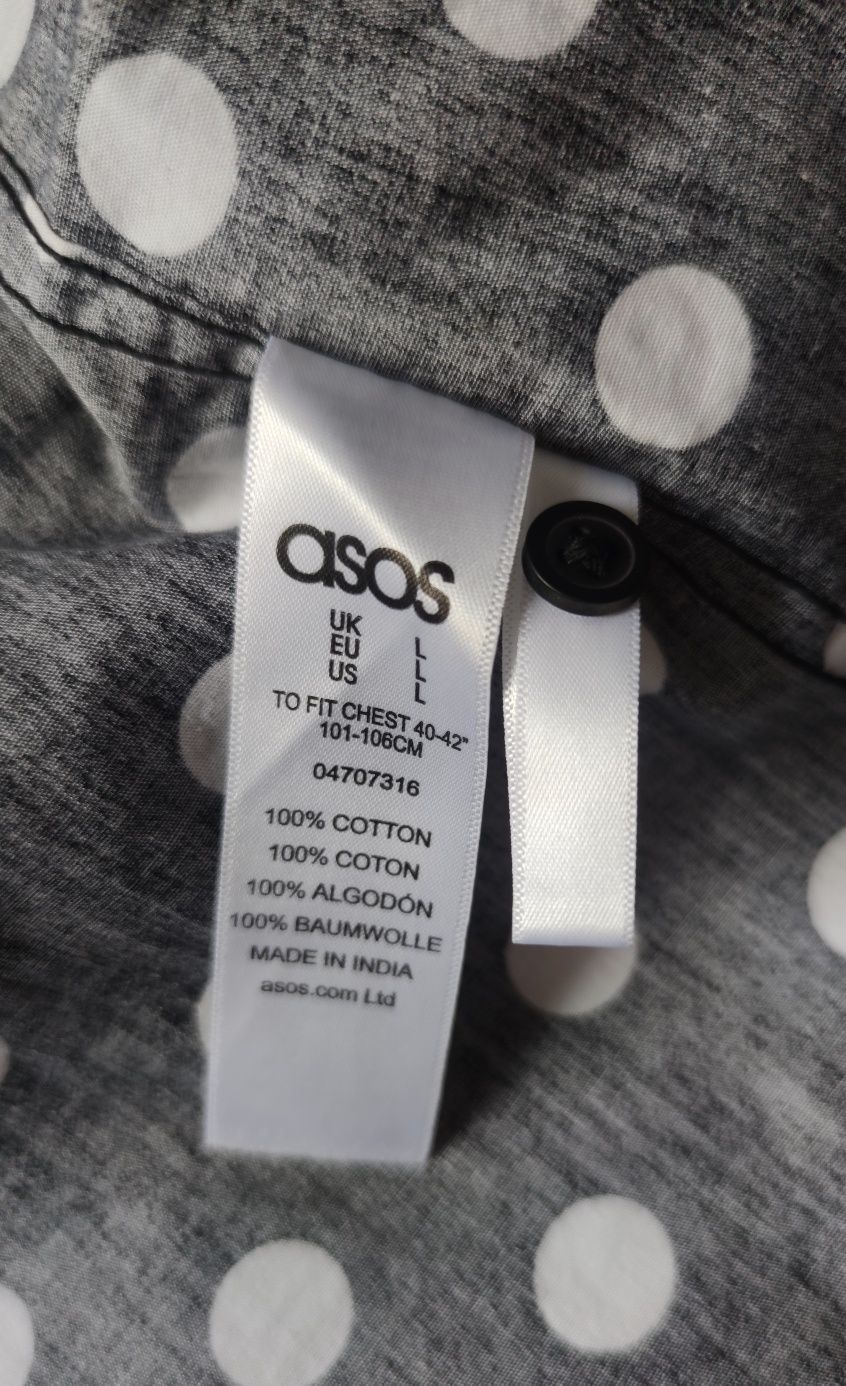 Рубашка хлопковая в горошек Asos р L Состояние новой