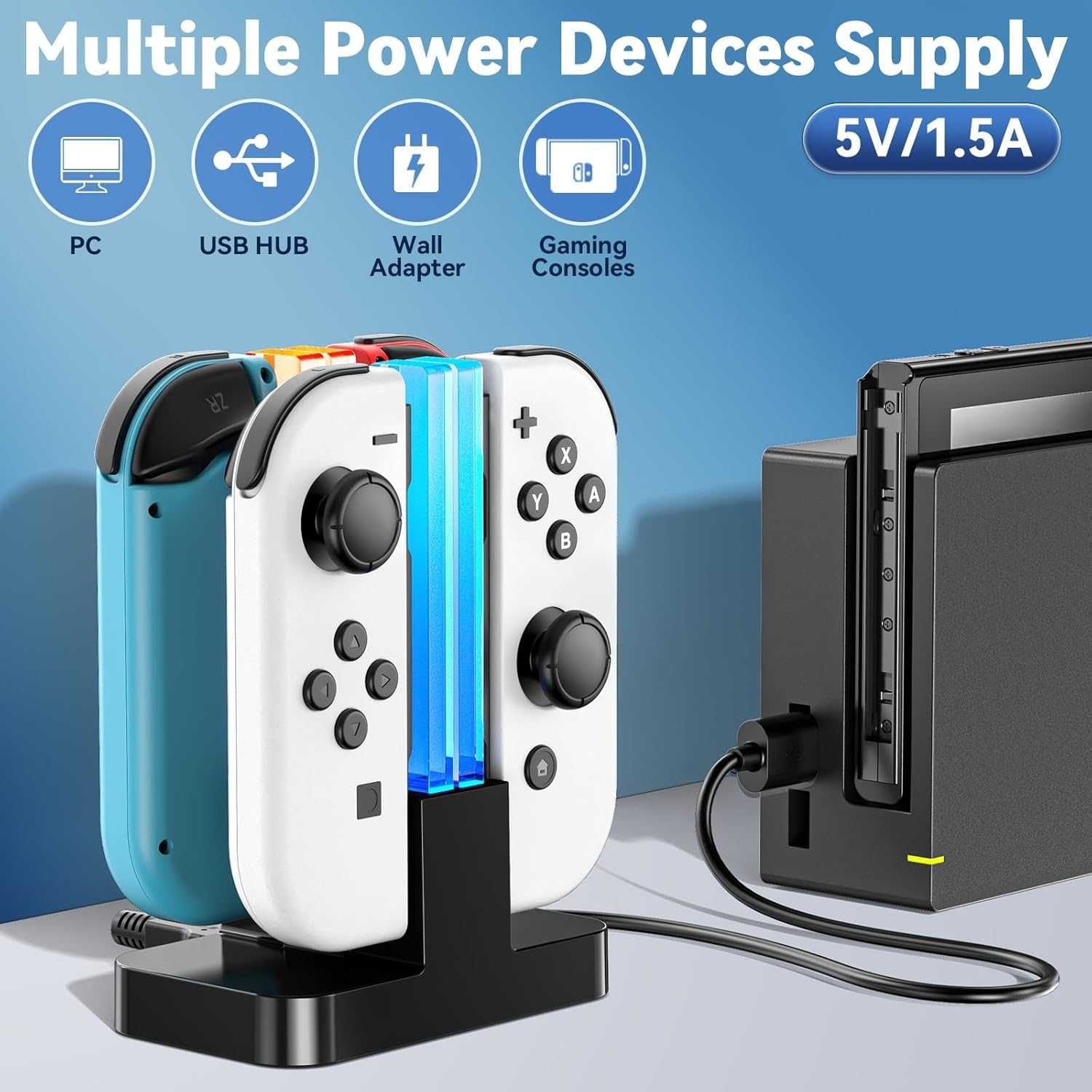 Stacja ładująca do kontrolerów Nintendo Switch / OLED
