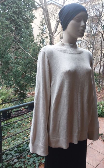 Uroczy sweterek COS XL oversize kolor ecru