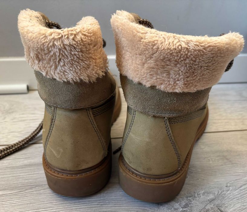 Damskie buty skórzane ocieplane trapery Darkwood rozmiar 39