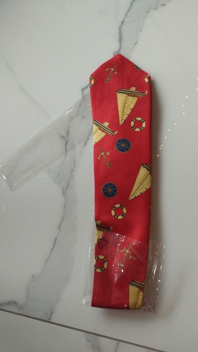 Krawat jedwabny wzorzysty