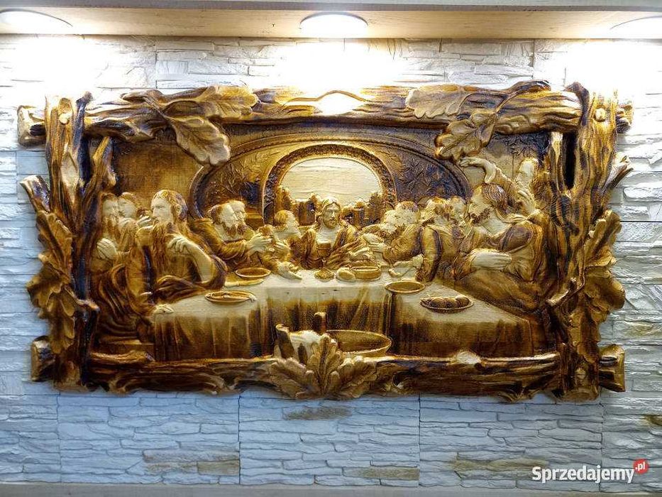 Ostatnia Wieczerza-Plaskorzezba-Drewno