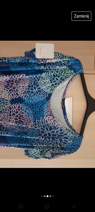 Kombinezon granat w kwiaty 42/44/46