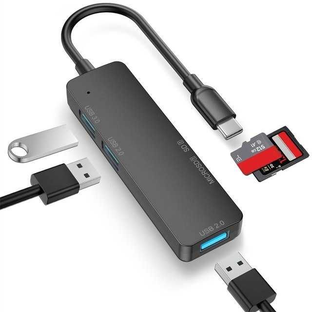 USB хаб 5 в 1 USB 3.0 Type C Подовжувач розділювач USB HUB 5 in 1