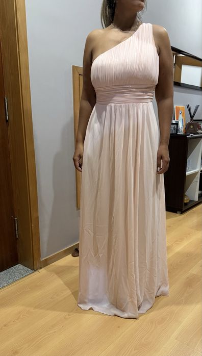 Vendo vestido cerimonia rosa bebe