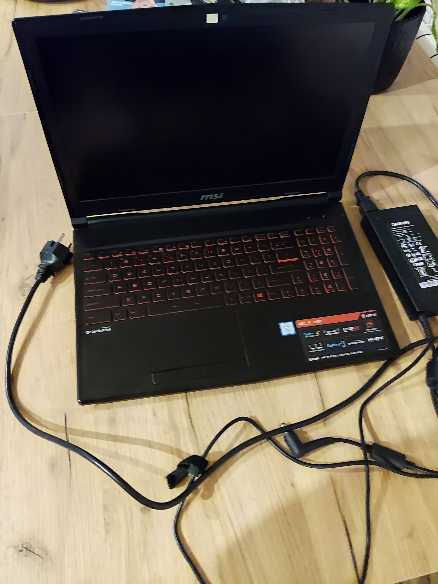 Laptop Gamingowy MSI GL63 8RE Notebook 16GB Ram SSD 500GB i7 GeForce