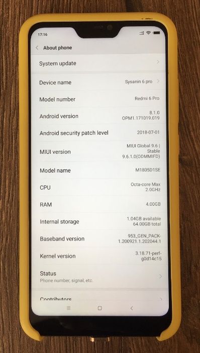 Продам свой Xiaomi Redmi 6 pro 4/64 Gb