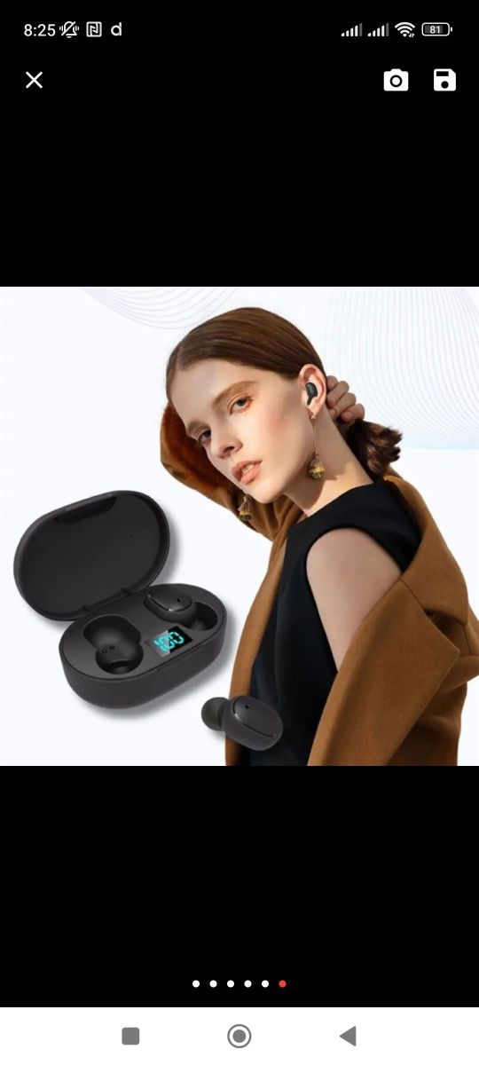 Бездротові Bluetooth навушники Aura TWS E 6