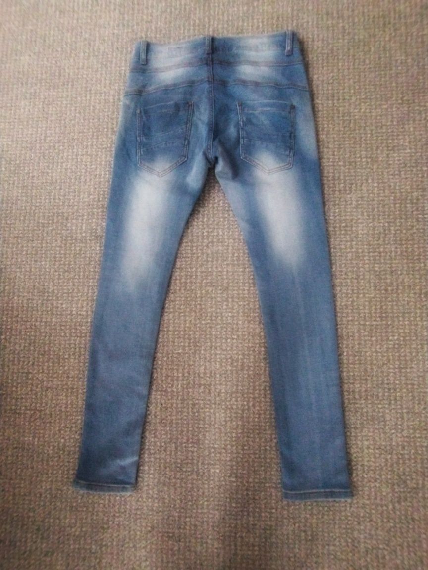 Spodnie spodenki legginsy jeansowe dziewczęce rurki Monday Collection