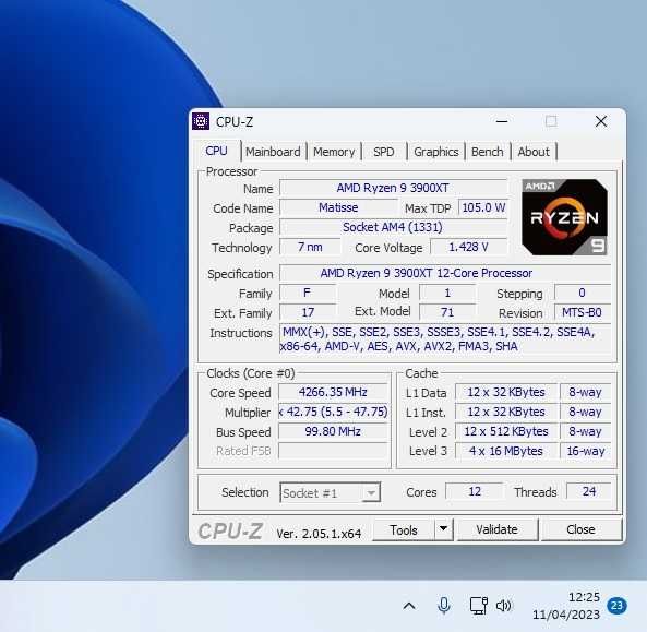 AMD Rysen 9 3900 XT