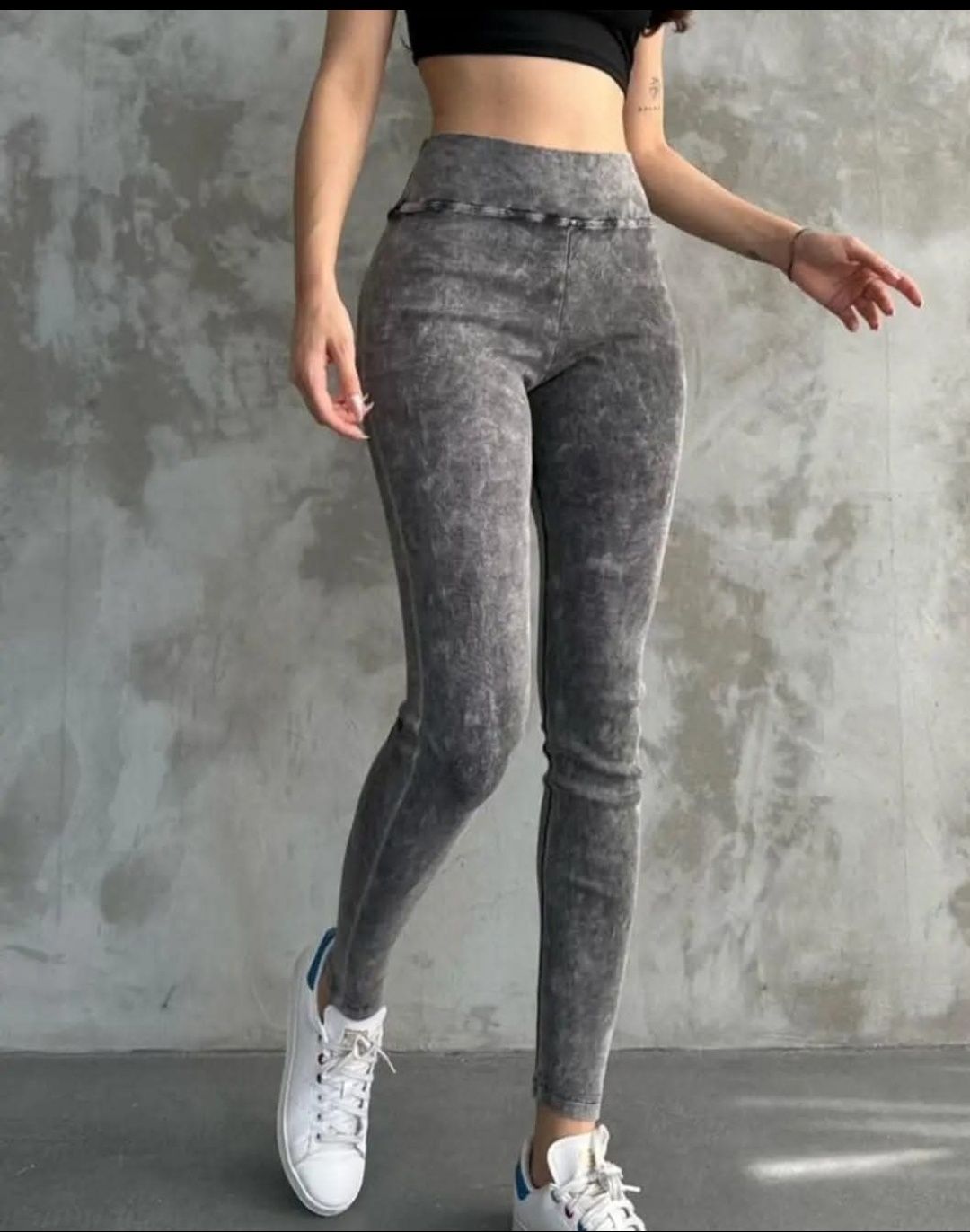 Legginsy prążek dekatyzowane