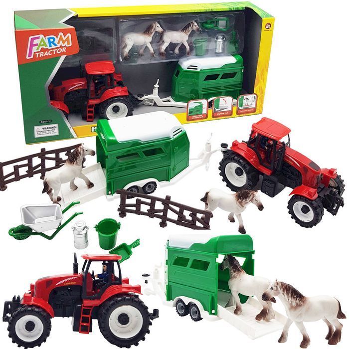 Zagroda Dla Koni Traktor Z Napędem Przyczepa Farma