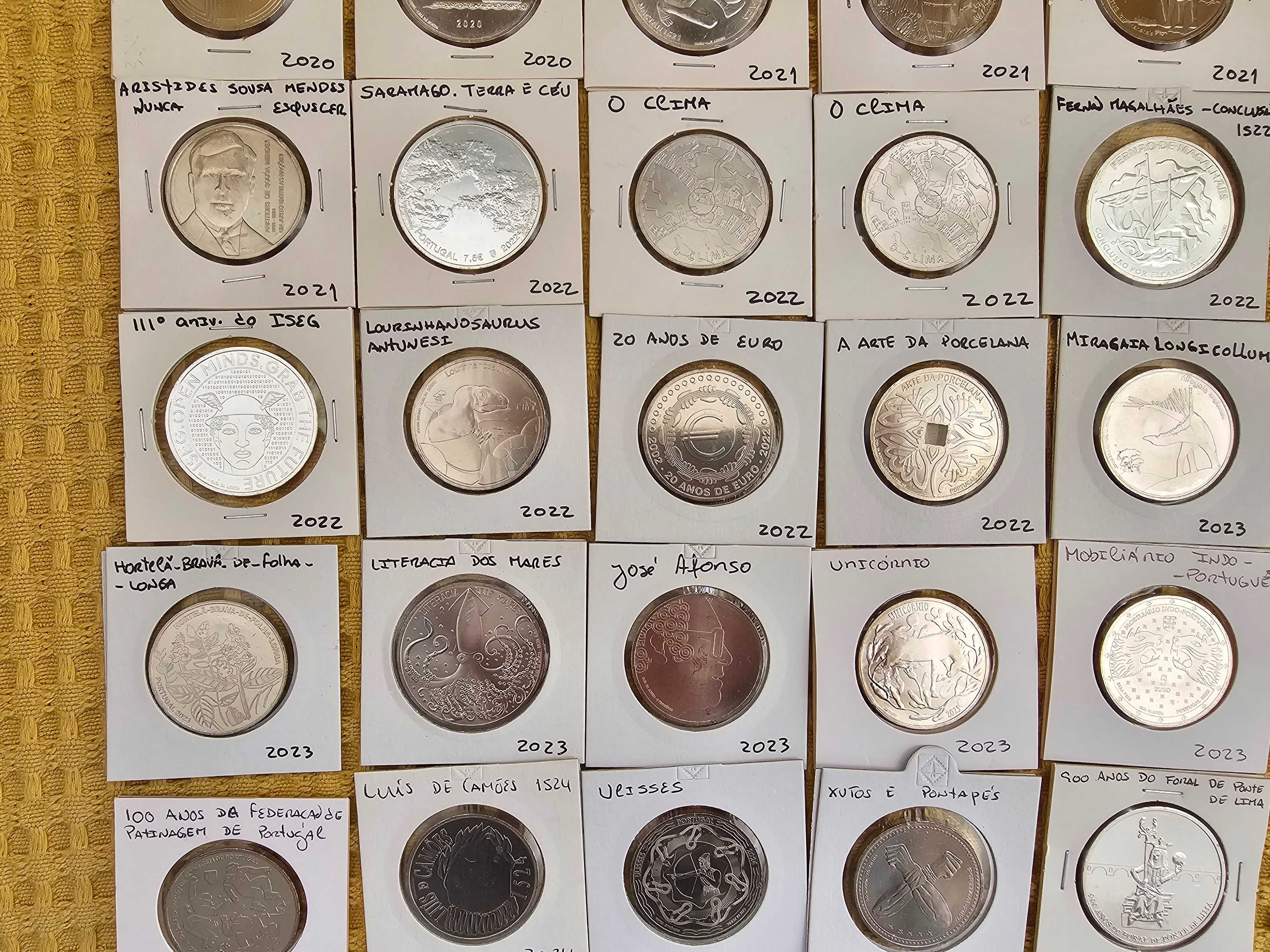 Moedas de colecção da INCM em cuproníquel e prata 500