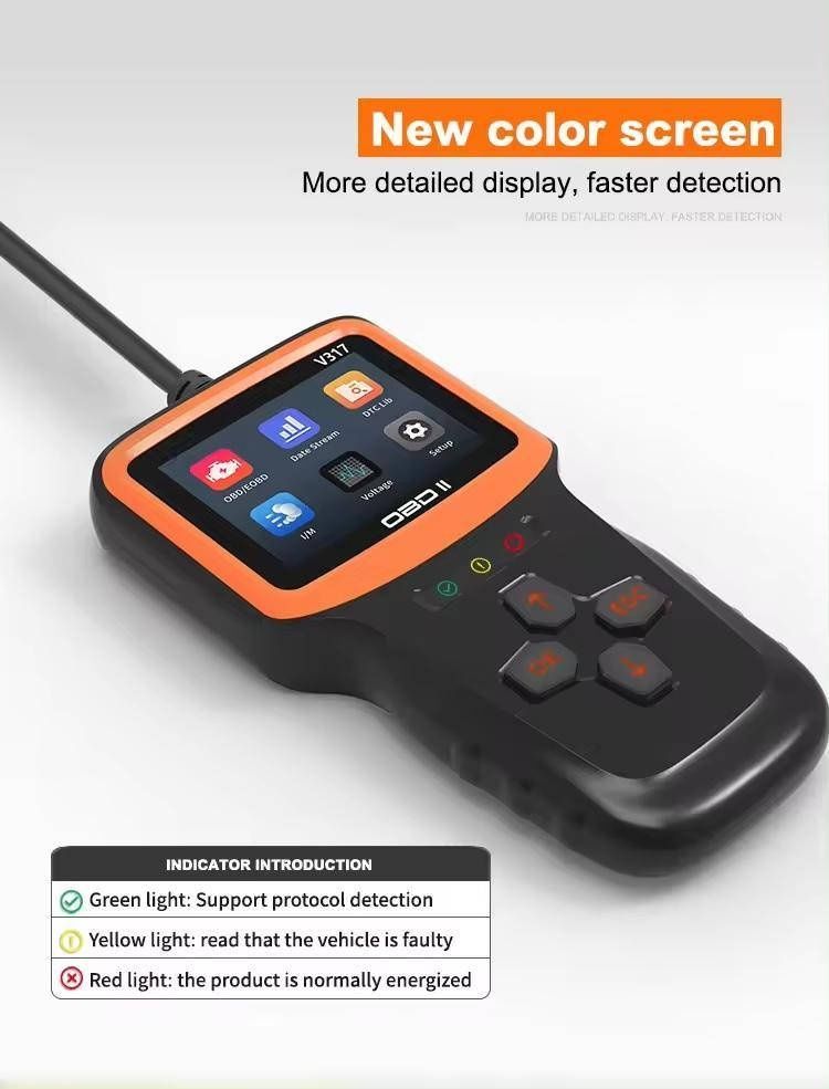 Автосканер V317 діагностичний OBD 2