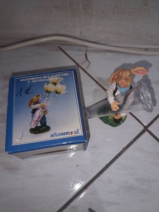 Stary Unikatowy Zająć z wazonikiem