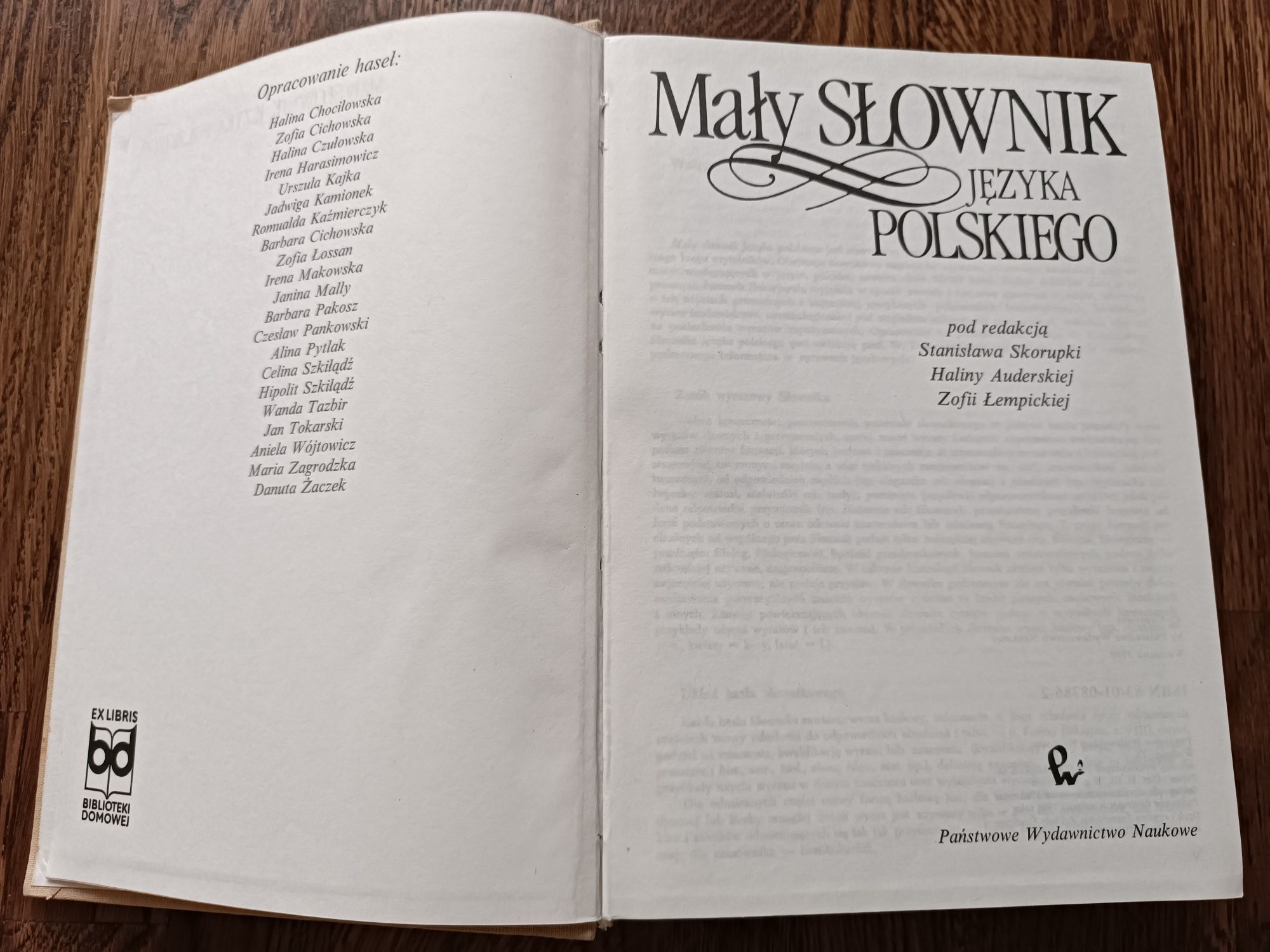 Mały słownik języka polskiego 1989