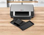 SUPER GRILL Elektryczny 2w1 Opiekacz Do Kanapek Panini WYMIENNE Płytki