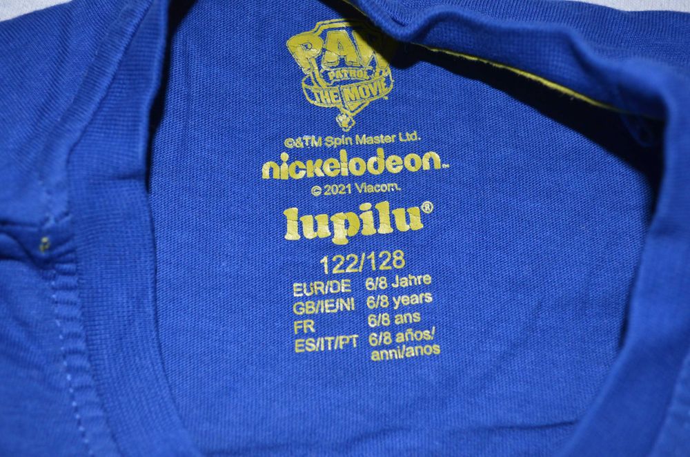 koszulka lupilu 122/128 chase psi patrol t-shirt