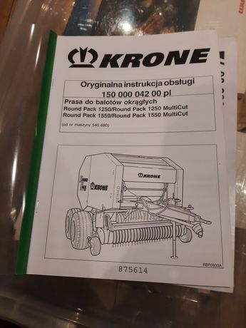 Instrukcja Krone round pack 1250