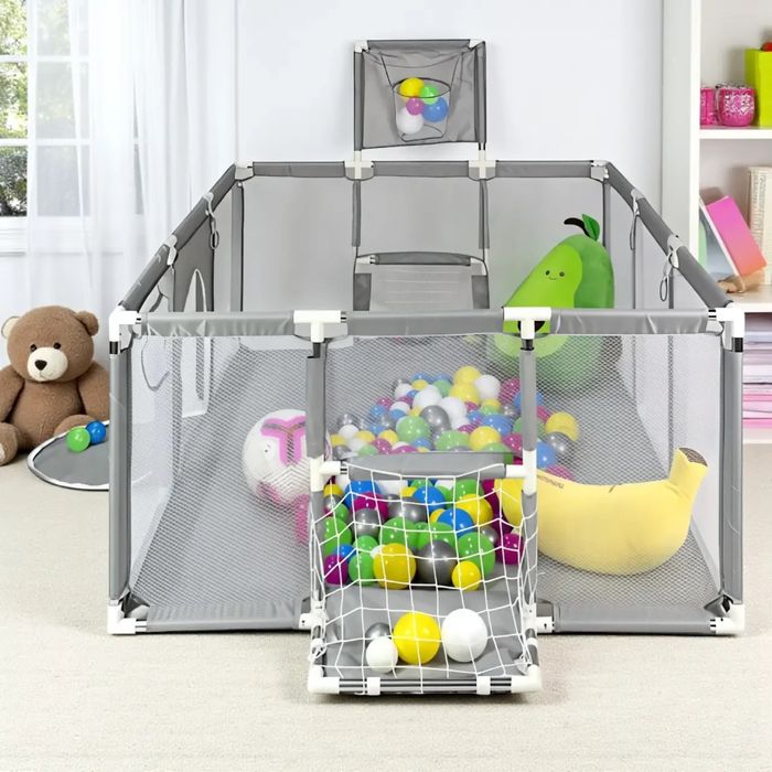 Дитячий ігровий манеж з воротами та кільцем