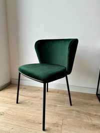 Krzesło zielone velvet aksamitne do jadalni, salonu, toaletki.
