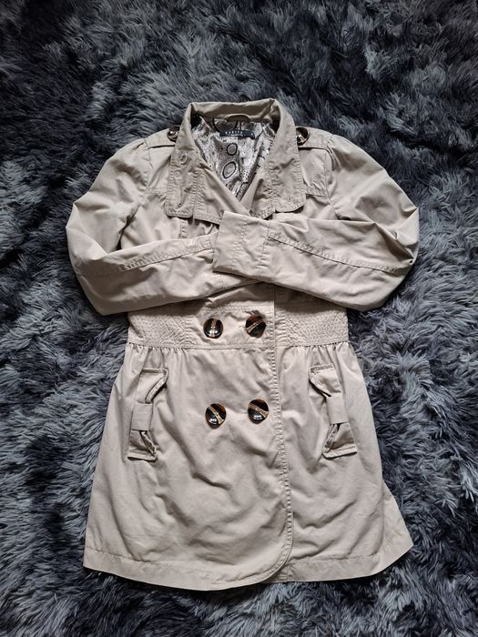Trench taliowany bawełniany S