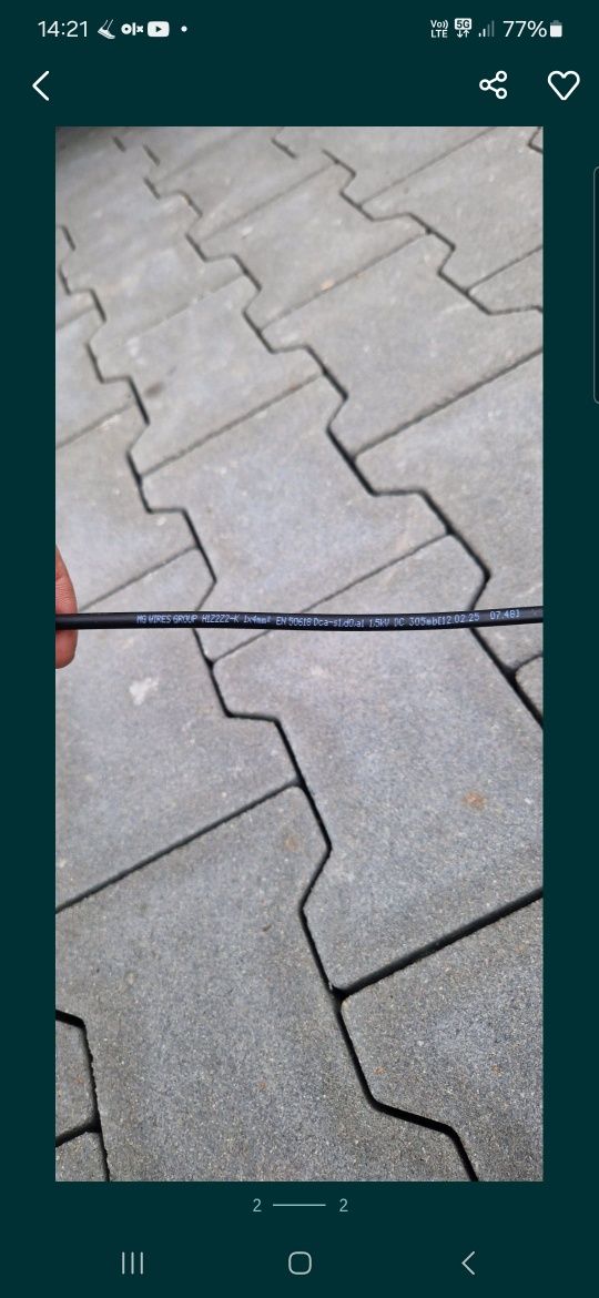 Kabel fotowoltaika 4mm 148 metrów