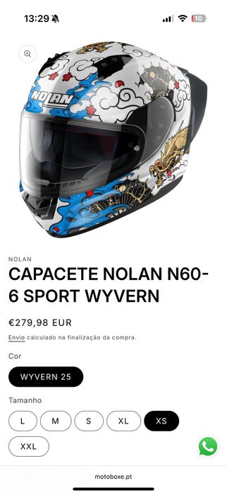 Capacete Nolan N60-6 Sport Wyvern (XS – 55cm)