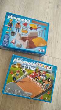 Dwa nowe zestawy Playmobil klocki plac budowy i tor wyścigowy