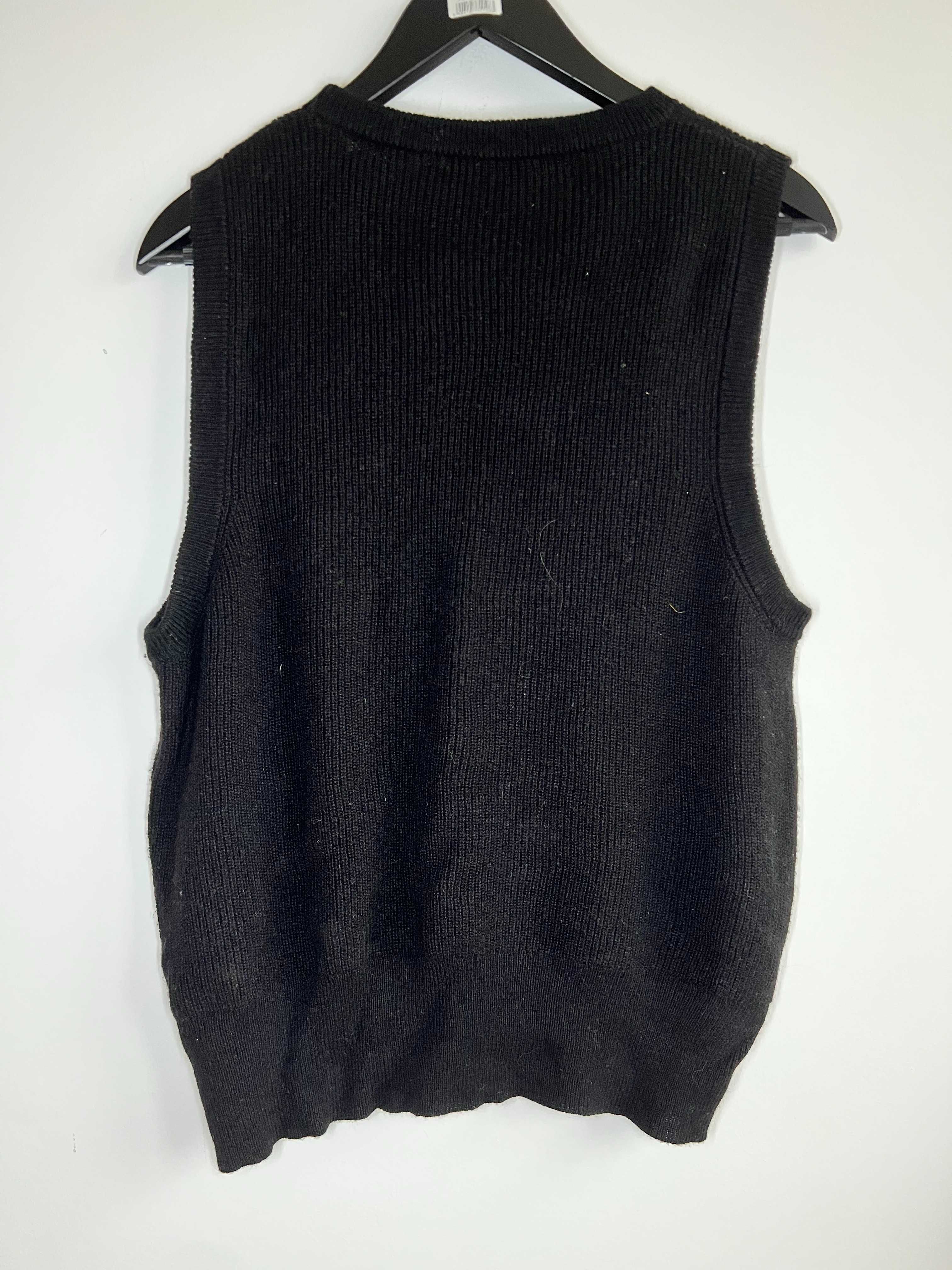 InWear czarna dzianinowa kamizelka bezrękawnik damska wełna wiskoza XL