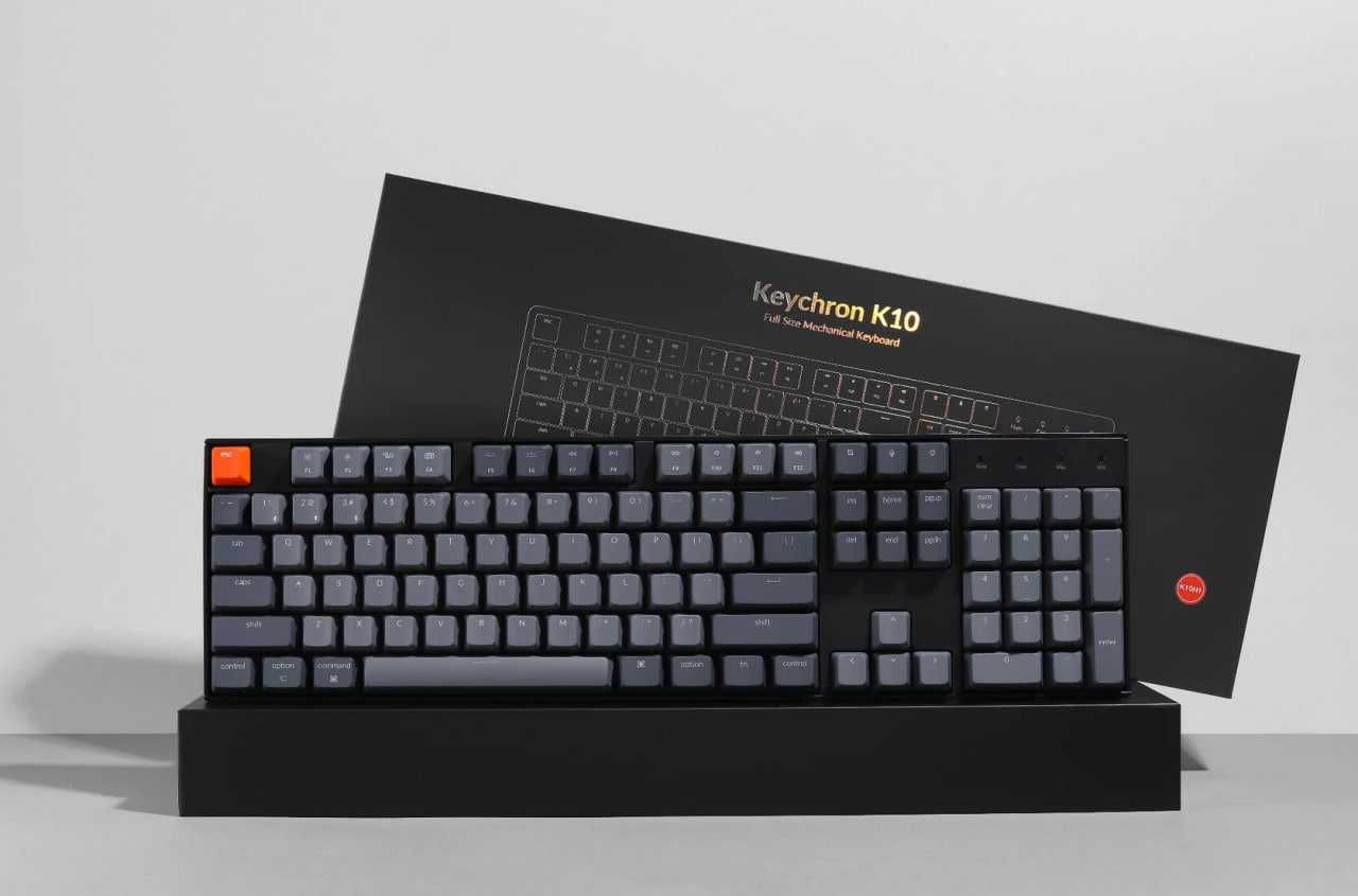 Keychron K10  механічна клавіатура 100% під віндовс та мак 2 режими