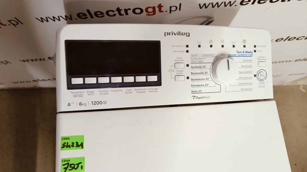 Pralka Privileg z góry ładowana 6kg 1200obr. Bdb stan gwarancja dowóz