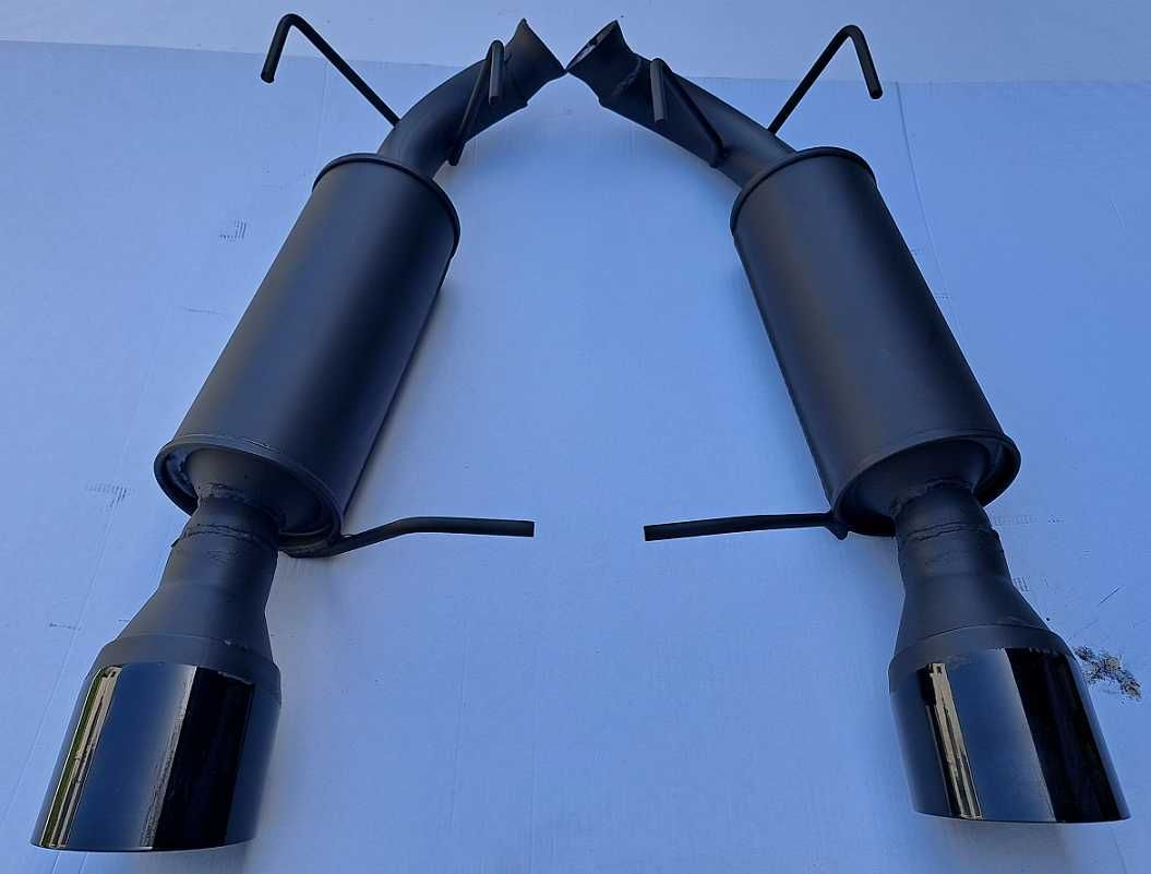 tłumik przelot wydech FORD MUSTANG GT 3,7 5,0 czarna 120mm