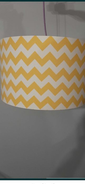 Lampa abażur żółty zygzak stan BDB