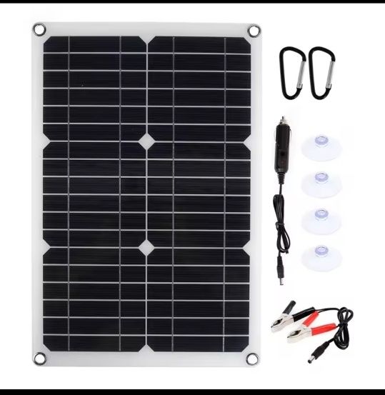 Сонячна панель 420*280мм 2 види 18В та 18В (+5В 2USB) солнечная панель