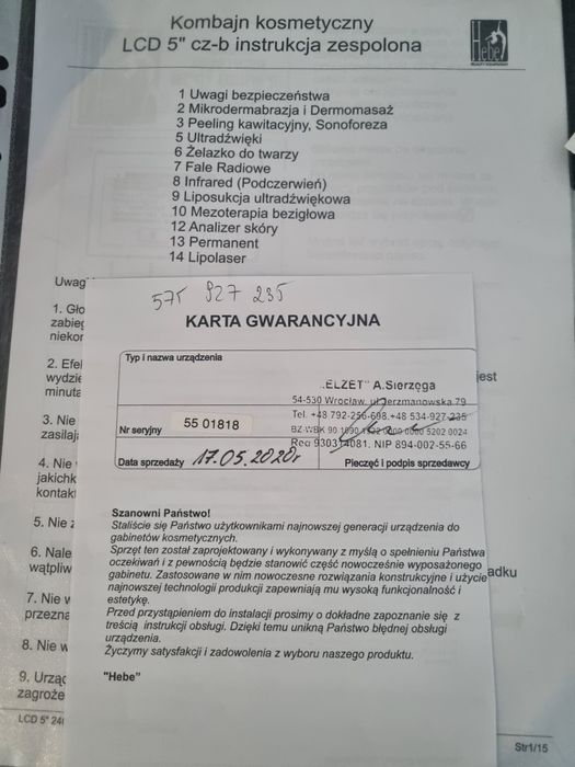 Kombajny kosmetyczny Hebe