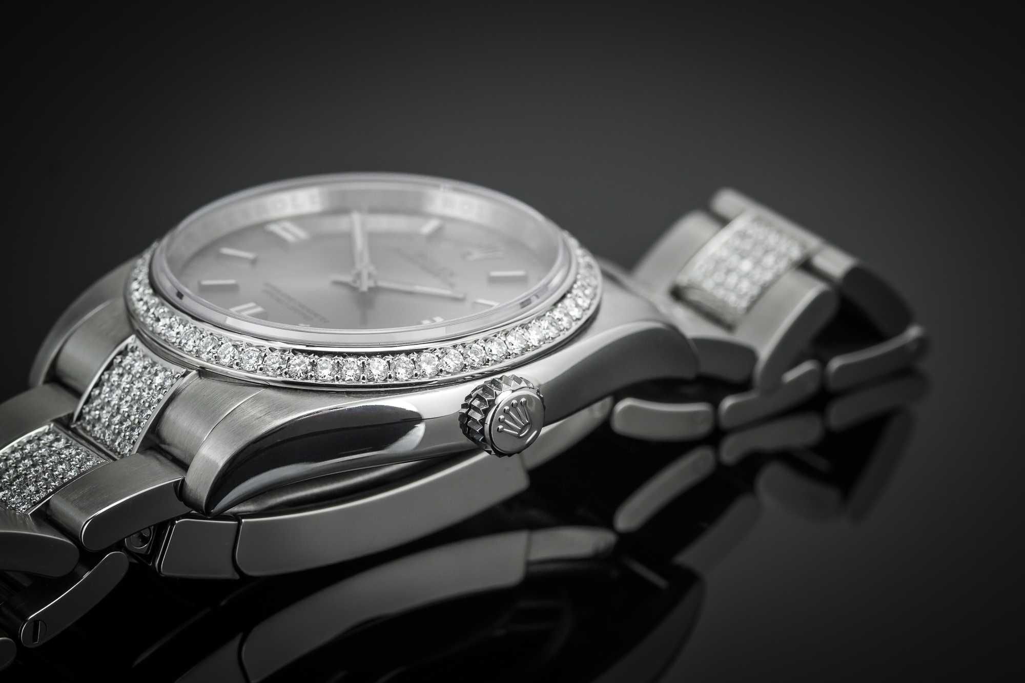Zegarek Rolex Perpetual 36mm z diamentami