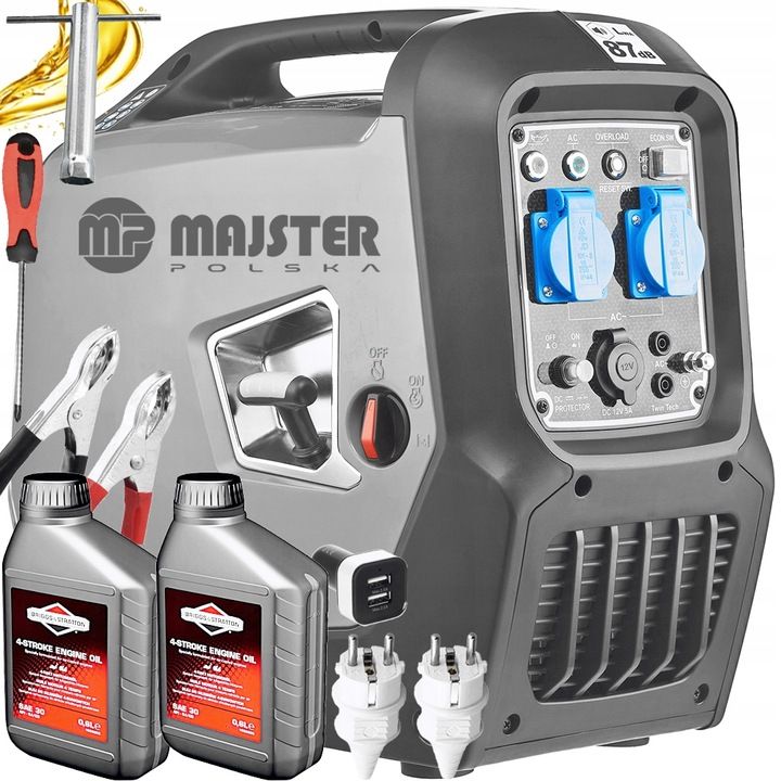 Inwertorowy Agregat Prądotwórczy Generator B.cichy Miedziany Avr +2x B