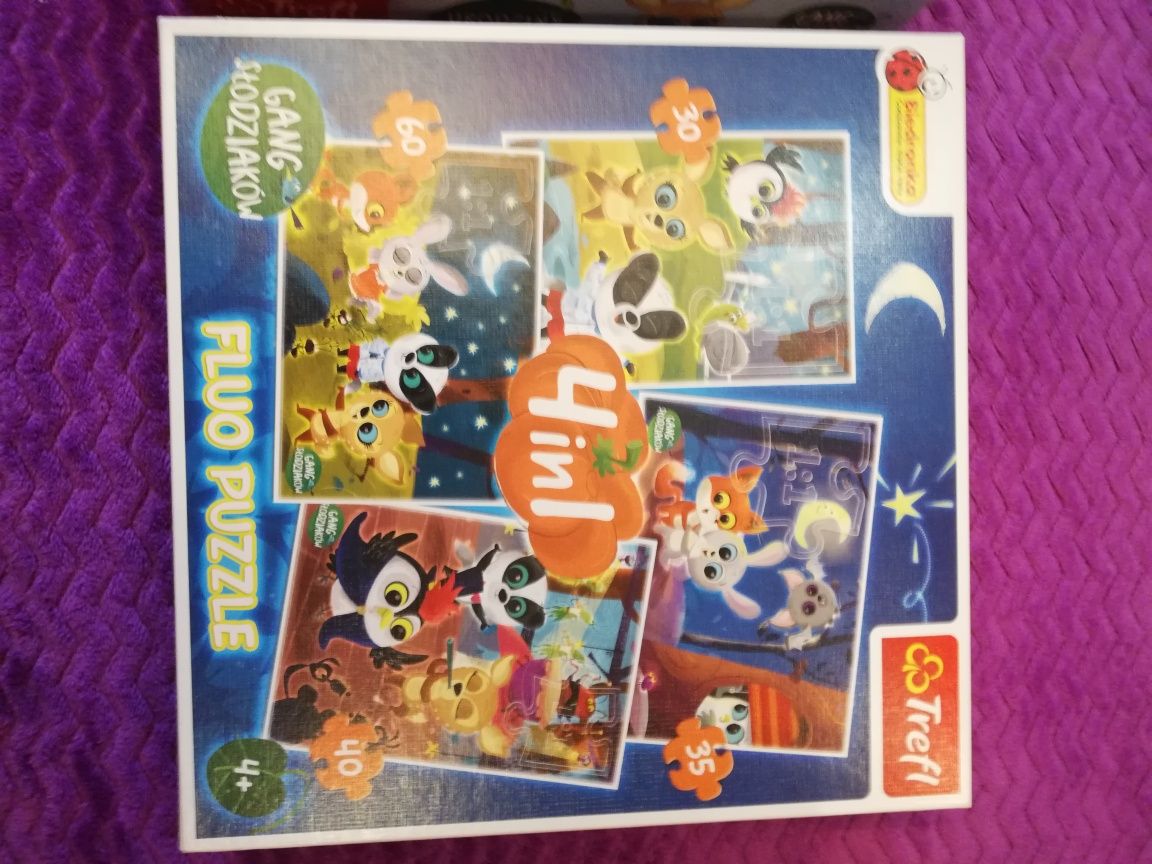 Puzzle i gra Gang Słodzików jak nowe