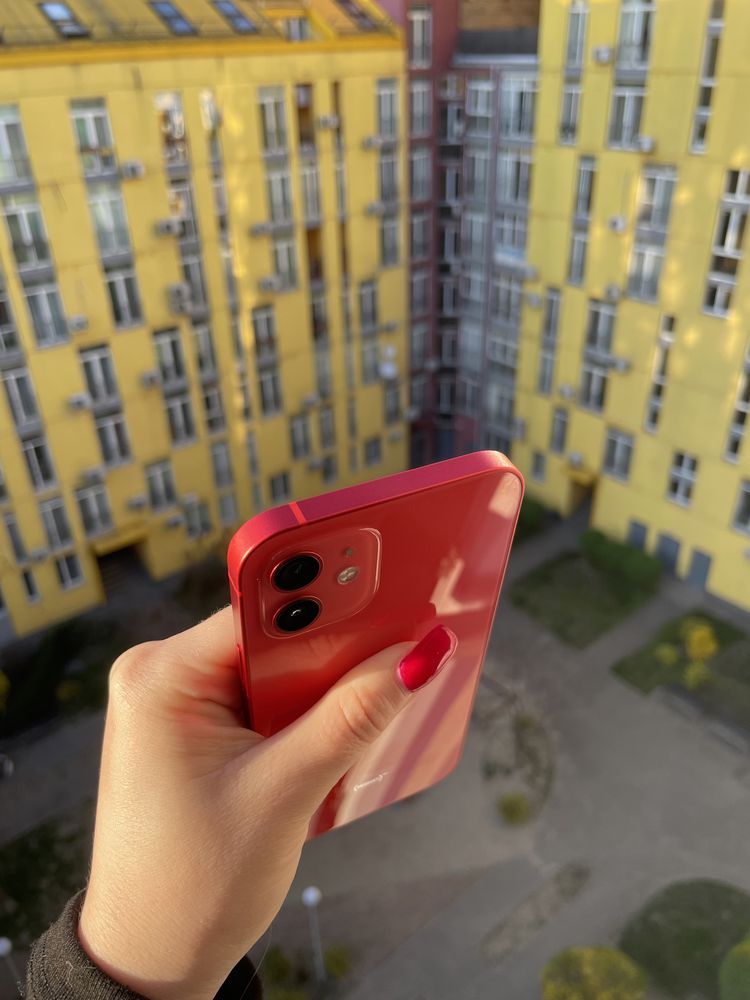 Идеал 100% Аккум iPhone 12 Red 64Gb айфон