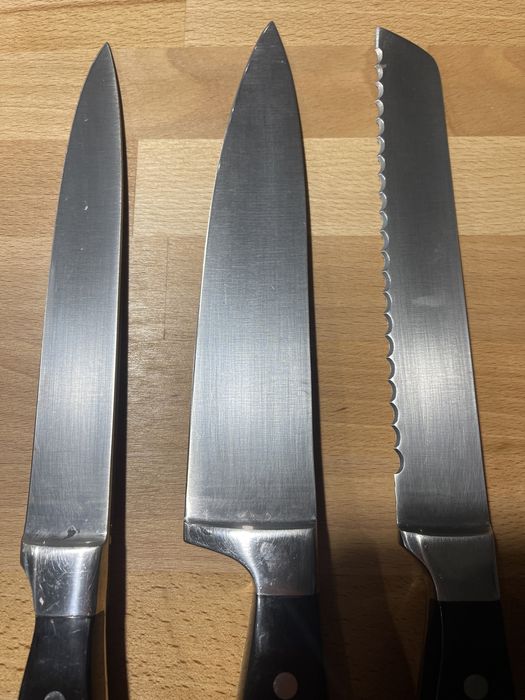 KOMPLET noży + nożyce na stojaku BERGHOFF - 6 elementów