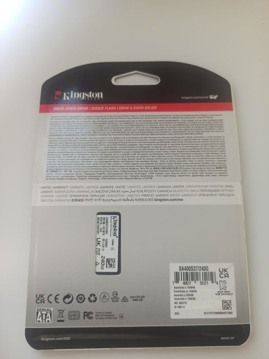 SSD- накопитель Kingston A400 240Gb